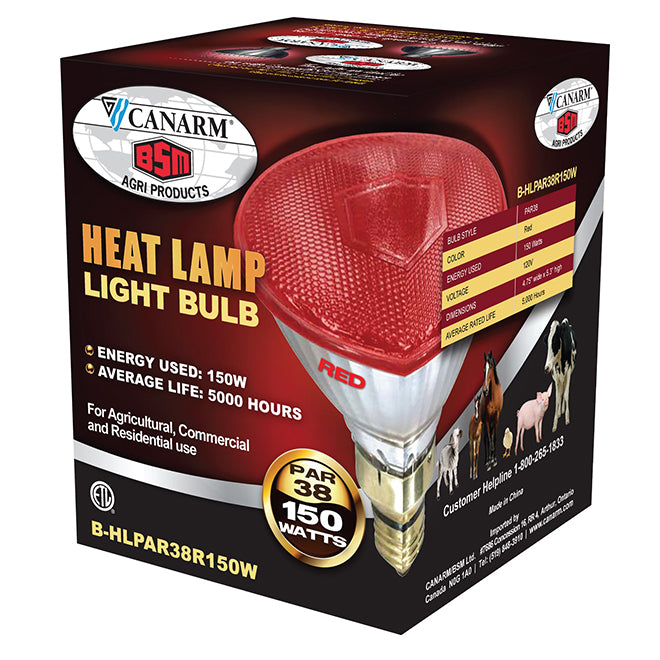Canarm - 175W Infrared PAR38 Brooder Bulb - Red