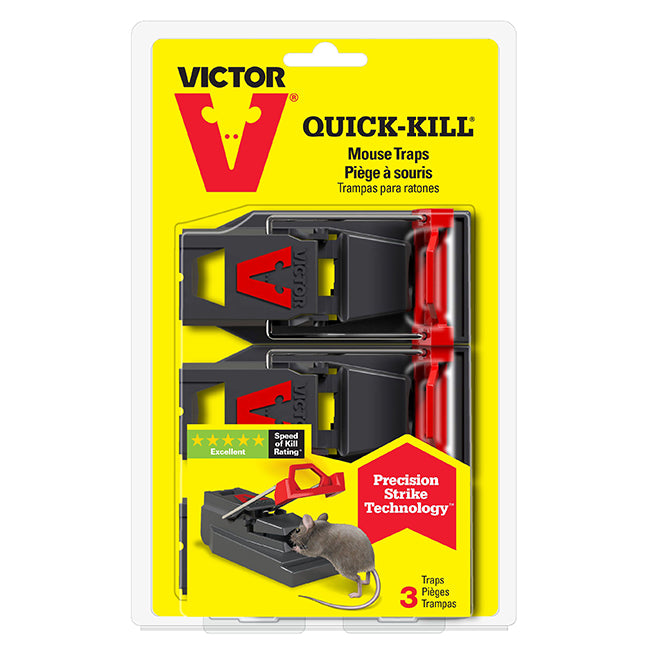 Victor Quick Kill Mouse Trap 3pk