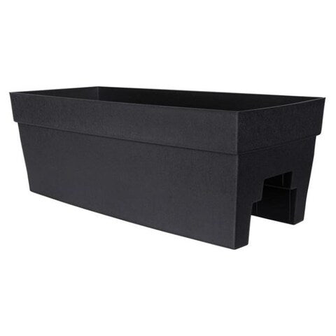 27″ Harmoney Deck Rail Planter Black