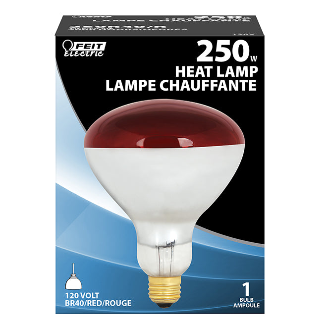 Feit Electric Incandescent Bulb - E26 R40 - 250 W - Red