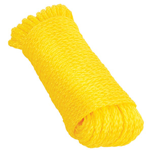 Ben-Mor Hollow Braided Polypropylene Rope 1/4"x100' Yellow