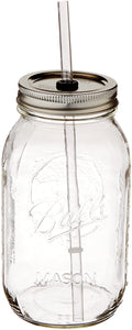 The Original Red Nek Guzzler Mason Jar with Straw 32oz