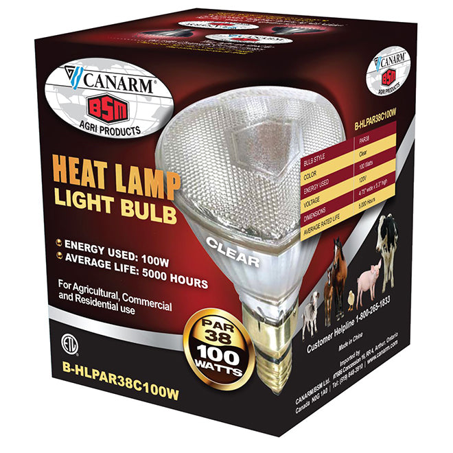 Canarm - 100W Infrared PAR38 Brooder Bulb - Clear