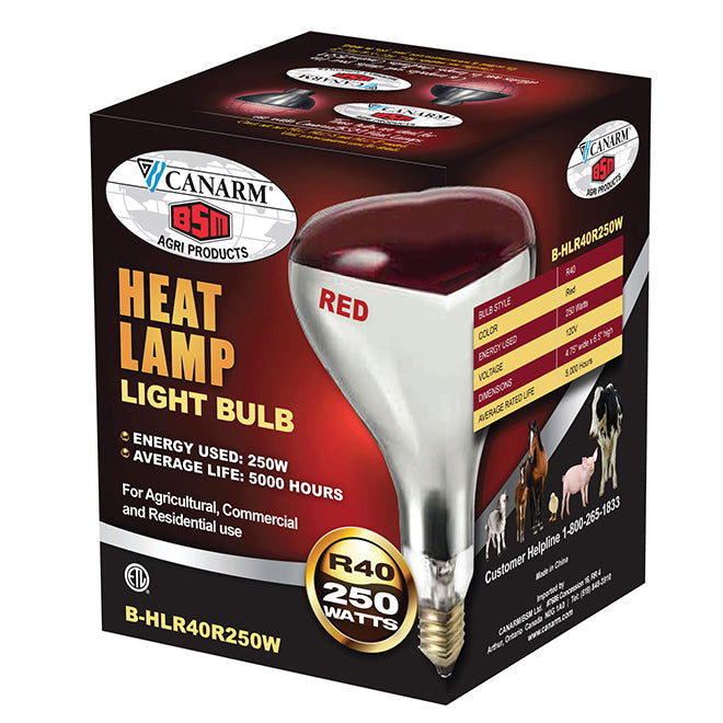 Canarm - 250W Infrared PAR38 Brooder Bulb - Red