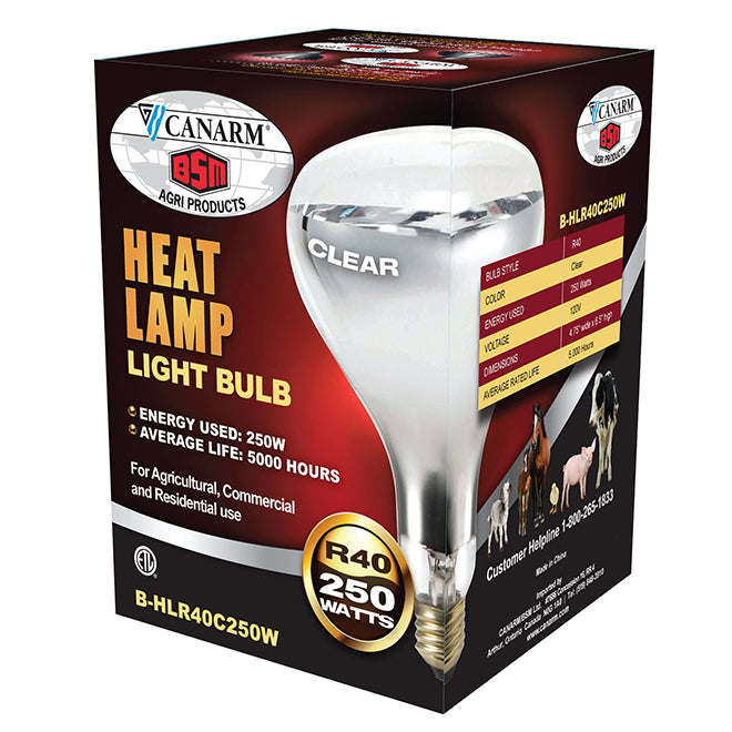 Canarm - 250W Infrared PAR38 Brooder Bulb - Clear