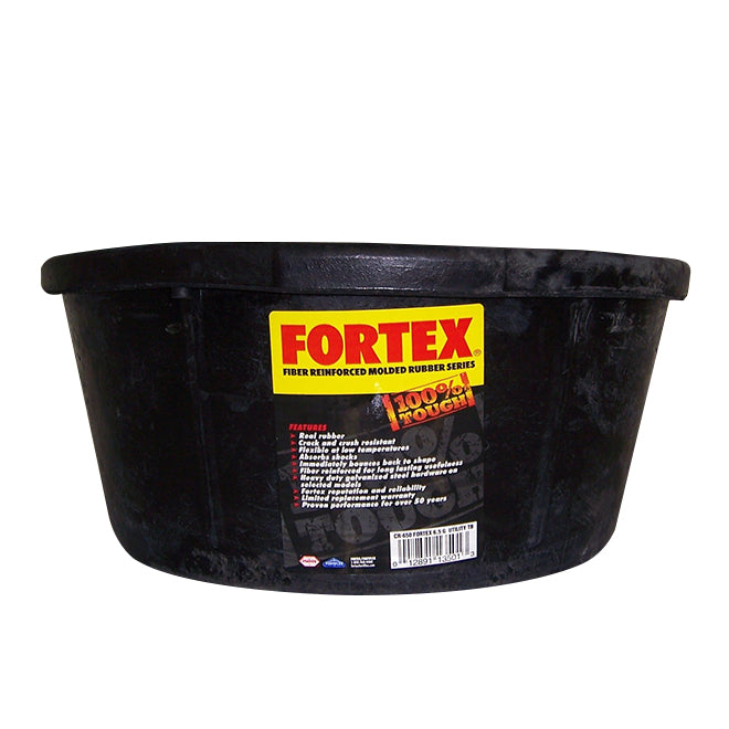 Heavy-Duty Rubber Feeder Tub - 56 L - Black