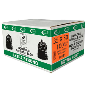Eco II Extra Srong Garbage Bags 35"x50" 100's