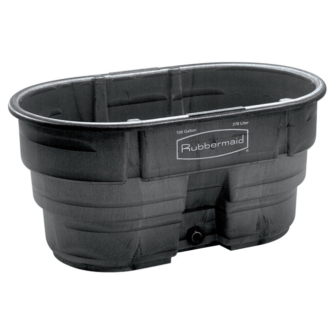 Rubbermaid Stock Tank 100 Gallons 378.5L "25"x31"x52" Black