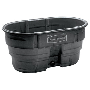 Rubbermaid Stock Tank 100 Gallons 378.5L "25"x31"x52" Black
