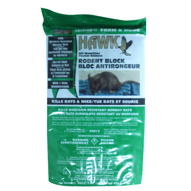 HAWK  Rodenticide - Hawk Bait Block - 450 g