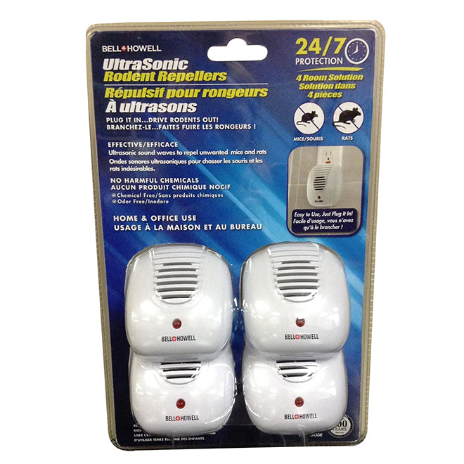 Bell & Howell Ultrasonic Rodent Repeller 4 pk