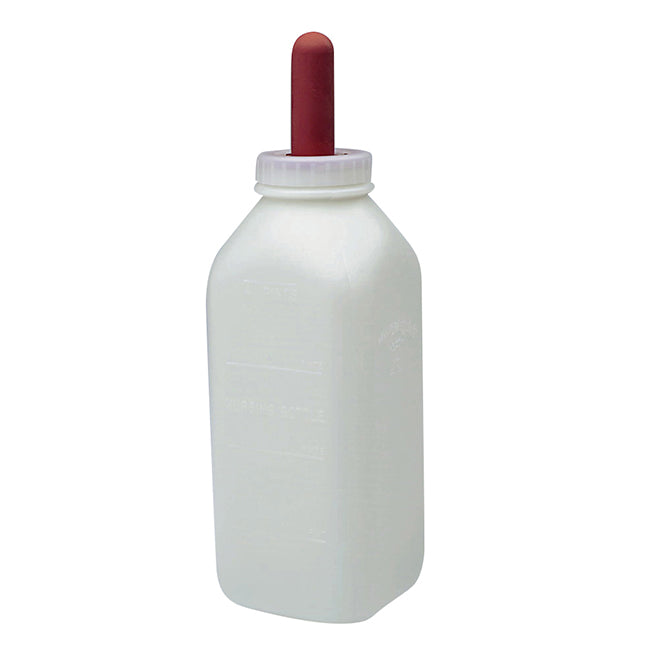 Calf Bottle Feeder with Screw-On Nipple - 2 Qt