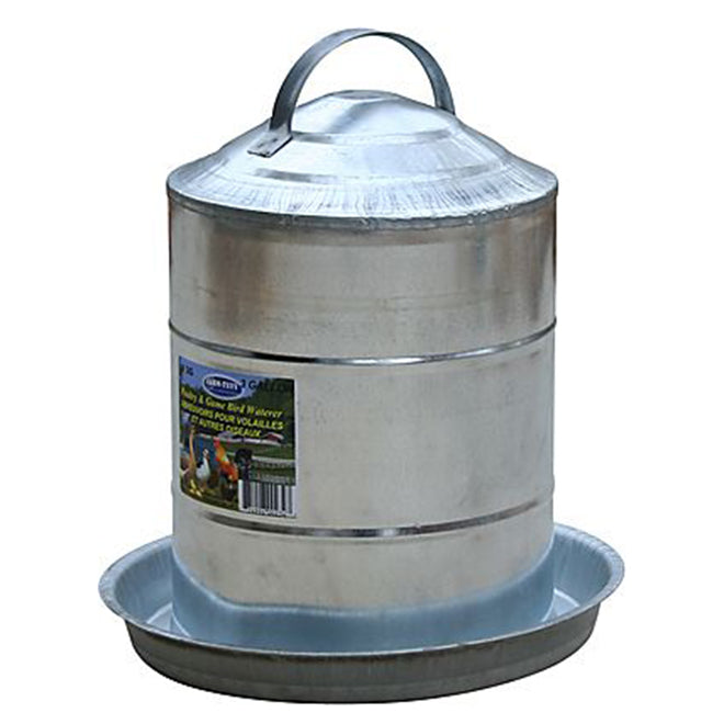 Galvanized Poultry Fountain 3 gal