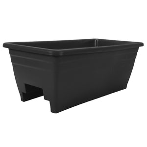 24″ Deck Rail Planter Black