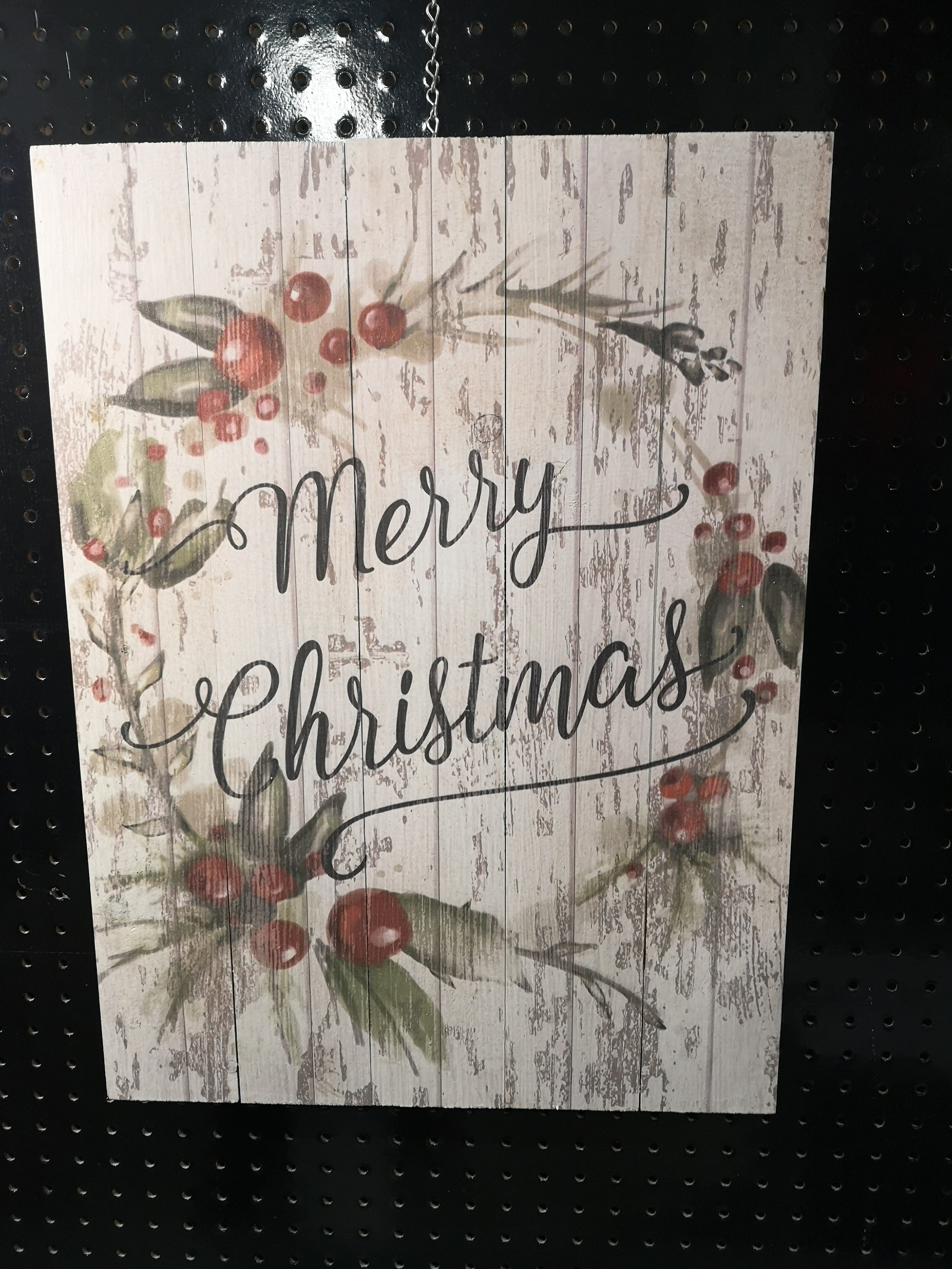 Rustic Wood Merry Christmas Sign