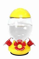 Yellow Egg Shaped Glass Hummingbird Feeder