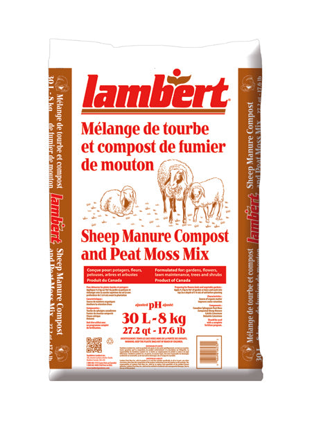 Lambert Sheep Manure Compost and Peat Moss Mix - 30L