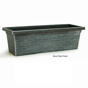 Silver Wash 23" Brick Window Box Planter