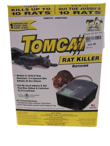 TomCat Rat Killer 1 Pre Loaded Disposable Bait Staion