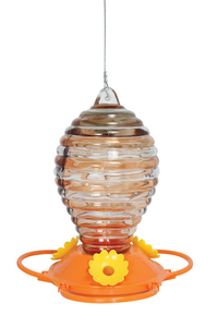 PAINTED GLASS ORIOLE FEEDER